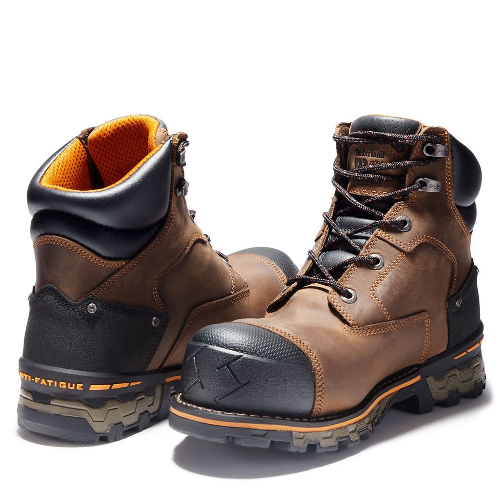 Botas de Trabajo Timberland Hombre Pro® Boondock 6\" Comp Toe Marrones/Negras - Chile GQA-054872